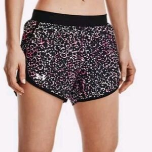Under Armour Speckled Black and Pink Athletic Shorts